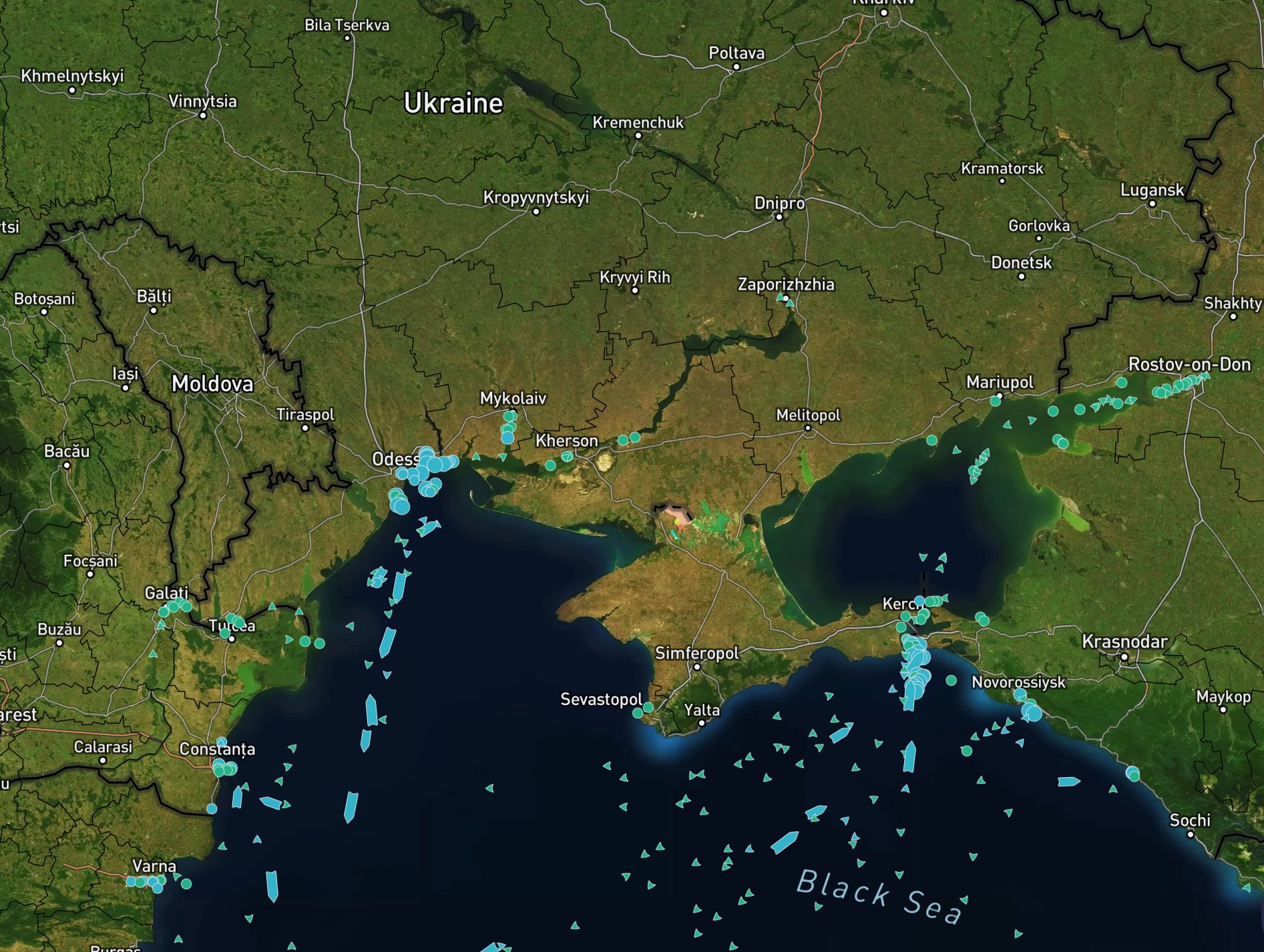 Shipfix map Black Sea 22-02-2022